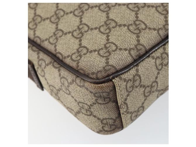 Borsa a Spalla GG Supreme in PVC Beige e Argento di GUCCI 122754 Auth yk19762 - vista 14