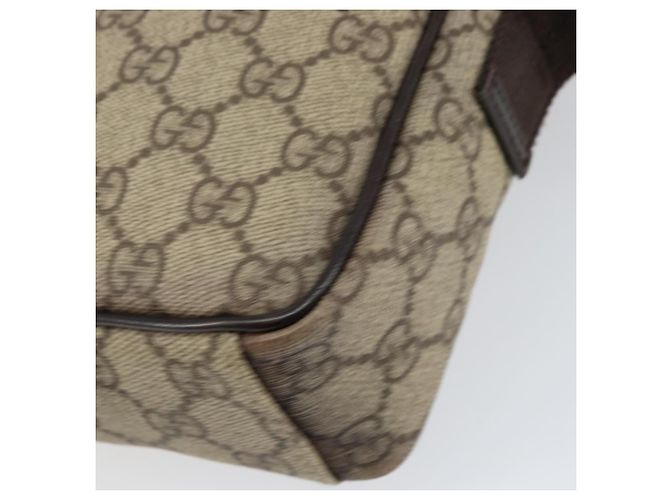 Borsa a Spalla GG Supreme in PVC Beige e Argento di GUCCI 122754 Auth yk19762 - vista 15