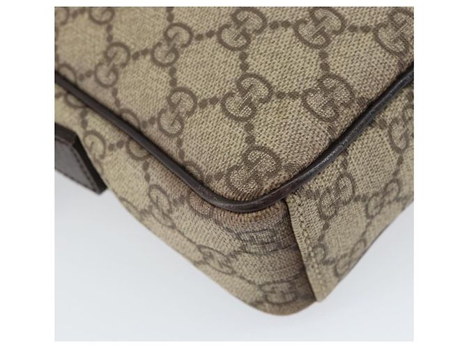 Borsa a Spalla GG Supreme in PVC Beige e Argento di GUCCI 122754 Auth yk19762 - vista 16