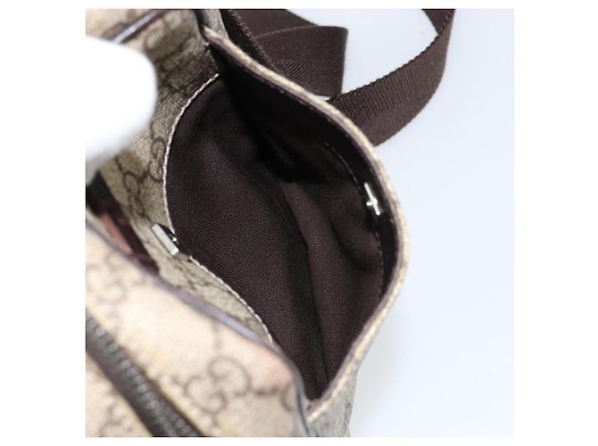 Borsa a Spalla GG Supreme in PVC Beige e Argento di GUCCI 122754 Auth yk19762 - vista 22