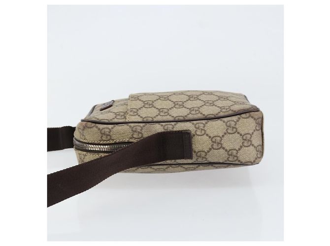 Borsa a Spalla GG Supreme in PVC Beige e Argento di GUCCI 122754 Auth yk19762 - vista 4