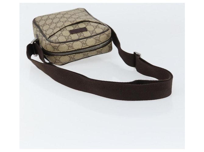 Borsa a Spalla GG Supreme in PVC Beige e Argento di GUCCI 122754 Auth yk19762 - vista 7