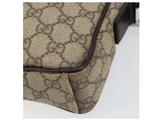 Borsa a Spalla GG Supreme in PVC Beige e Argento di GUCCI 122754 Auth yk19762 - vista 9
