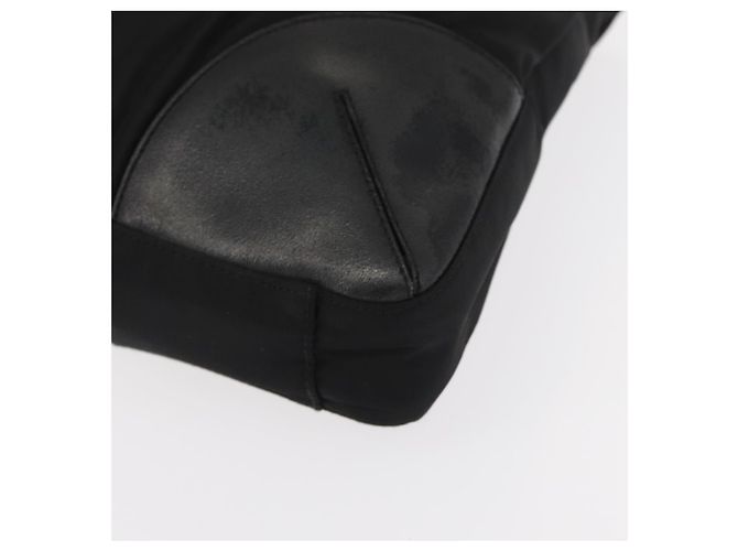 Borsa Tote PRADA in nylon e pelle nera argento autentica ka211 Nero - vista 14
