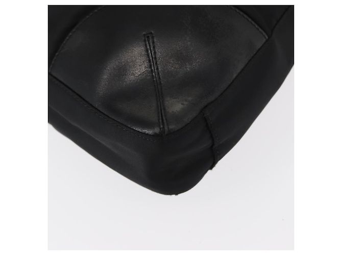 Borsa Tote PRADA in nylon e pelle nera argento autentica ka211 Nero - vista 15