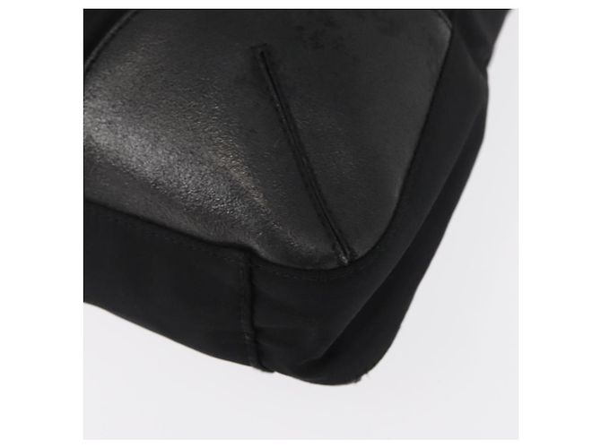 Borsa Tote PRADA in nylon e pelle nera argento autentica ka211 Nero - vista 16