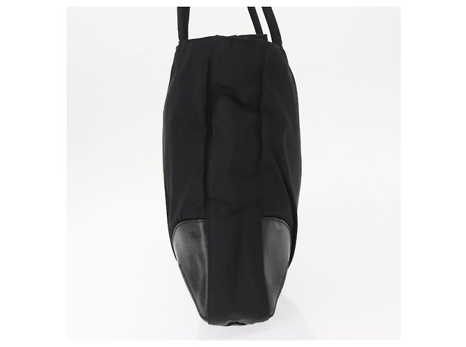 Borsa Tote PRADA in nylon e pelle nera argento autentica ka211 Nero - vista 3