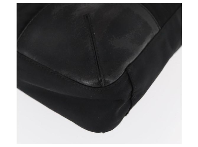 Borsa Tote PRADA in nylon e pelle nera argento autentica ka211 Nero - vista 9