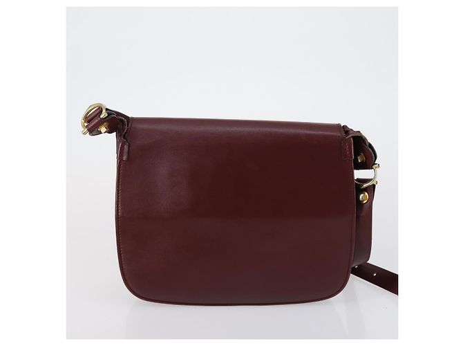 Cartier Borsa a spalla Must Line in pelle 2 pezzi Bordeaux Auth bs31277 Bordò - vista 10
