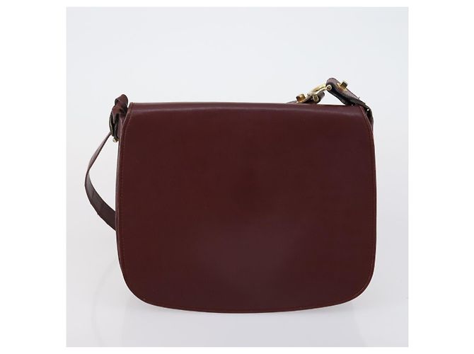 Cartier Borsa a spalla Must Line in pelle 2 pezzi Bordeaux Auth bs31277 Bordò - vista 11