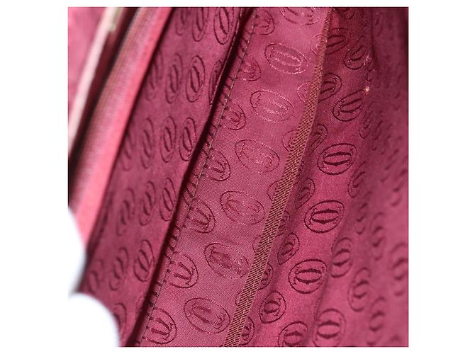 Cartier Borsa a spalla Must Line in pelle 2 pezzi Bordeaux Auth bs31277 Bordò - vista 9