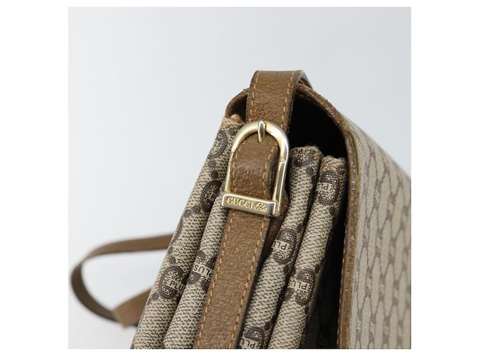 Borsa a Spalla in Tela GG PLUS Gucci in Pelle PVC Beige Auth th6415 - vista 10