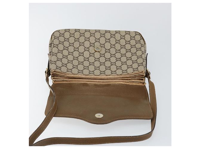 Borsa a Spalla in Tela GG PLUS Gucci in Pelle PVC Beige Auth th6415 - vista 11