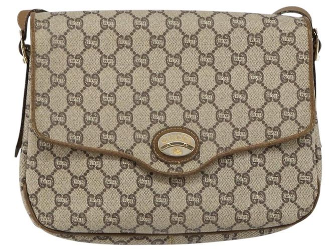 Borsa a Spalla in Tela GG PLUS Gucci in Pelle PVC Beige Auth th6415 - vista 13