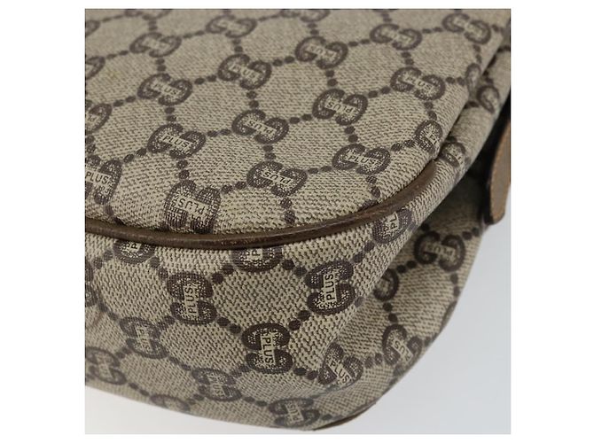 Borsa a Spalla in Tela GG PLUS Gucci in Pelle PVC Beige Auth th6415 - vista 15