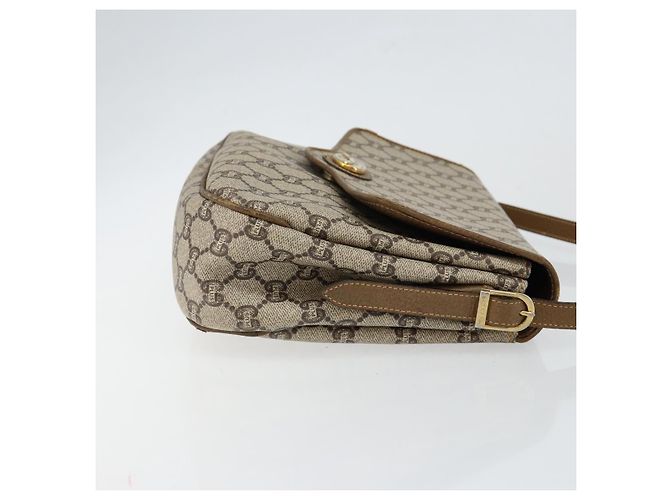 Borsa a Spalla in Tela GG PLUS Gucci in Pelle PVC Beige Auth th6415 - vista 3