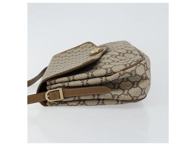 Borsa a Spalla in Tela GG PLUS Gucci in Pelle PVC Beige Auth th6415 - vista 4
