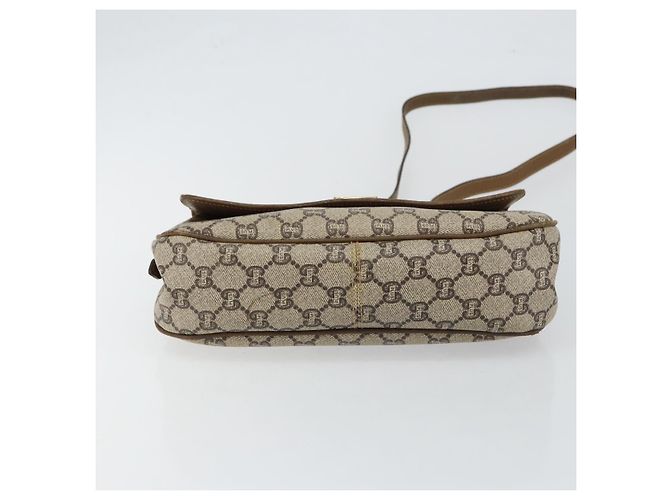 Borsa a Spalla in Tela GG PLUS Gucci in Pelle PVC Beige Auth th6415 - vista 5