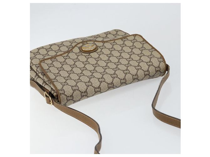 Borsa a Spalla in Tela GG PLUS Gucci in Pelle PVC Beige Auth th6415 - vista 6