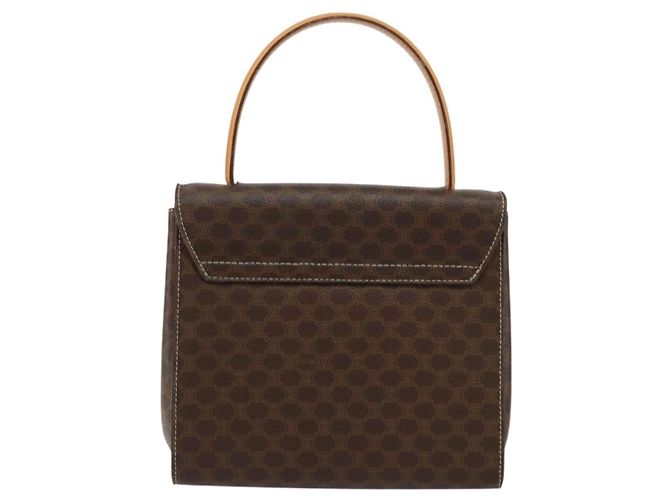 Céline Borsa a mano in tela Macadam CELINE in pelle PVC marrone oro Auth ar13796 D'oro - vista 2