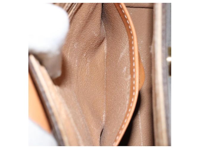 Céline Borsa a mano in tela Macadam CELINE in pelle PVC marrone oro Auth ar13796 D'oro - vista 23