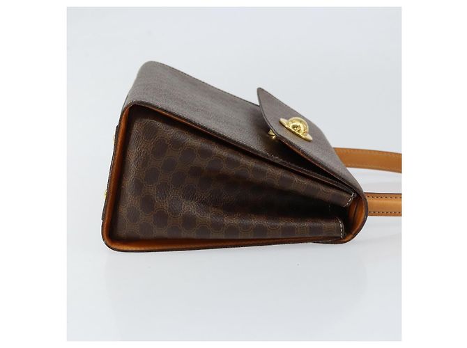 Céline Borsa a mano in tela Macadam CELINE in pelle PVC marrone oro Auth ar13796 D'oro - vista 3