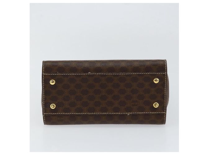 Céline Borsa a mano in tela Macadam CELINE in pelle PVC marrone oro Auth ar13796 D'oro - vista 5