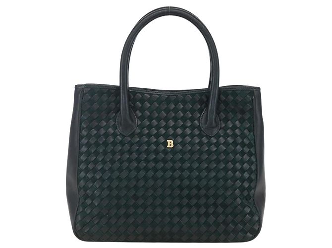 BALLY Borsa a mano in pelle verde oro Auth BA8440 D'oro - vista 13