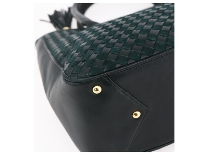 BALLY Borsa a mano in pelle verde oro Auth BA8440 D'oro - vista 15