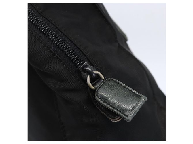 PRADA Borsa a mano in nylon nero argento Auth 154514 - vista 18