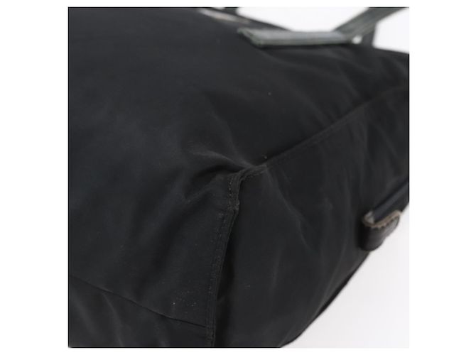 PRADA Borsa a mano in nylon nero argento Auth 154514 - vista 9