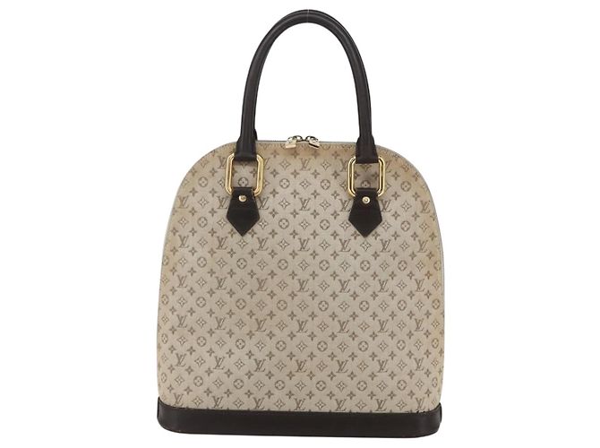 LOUIS VUITTON Mini Alma Alto Borsa a Mano Monogramma Khaki M92203 LV Auth 153516 Cachi - vista 13