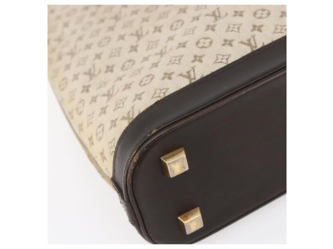 LOUIS VUITTON Mini Alma Alto Borsa a Mano Monogramma Khaki M92203 LV Auth 153516 Cachi - vista 15
