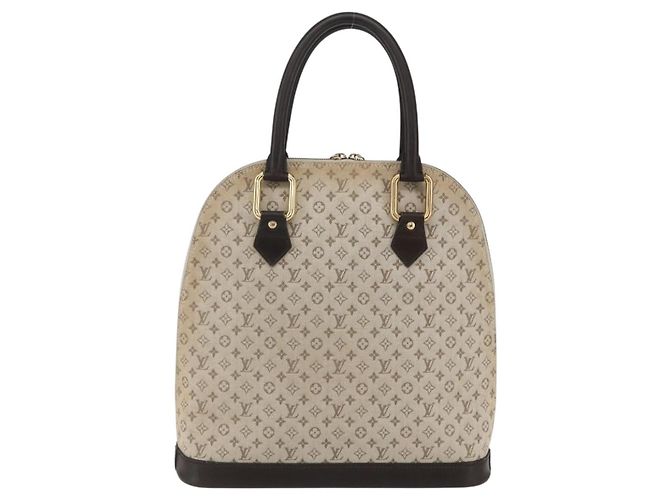 LOUIS VUITTON Mini Alma Alto Borsa a Mano Monogramma Khaki M92203 LV Auth 153516 Cachi - vista 2
