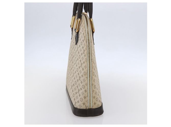 LOUIS VUITTON Mini Alma Alto Borsa a Mano Monogramma Khaki M92203 LV Auth 153516 Cachi - vista 3