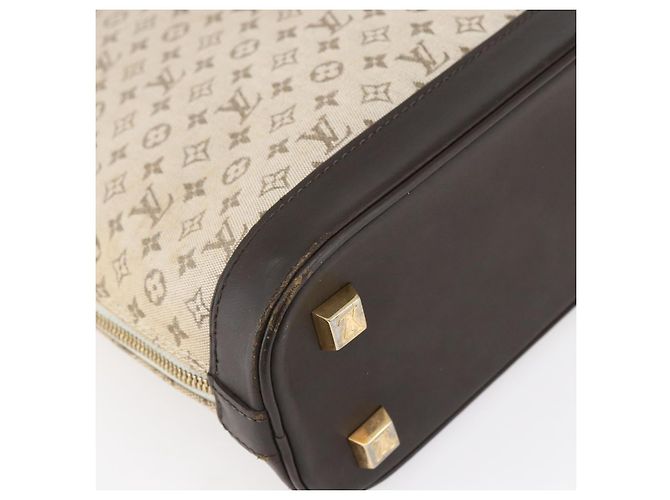 LOUIS VUITTON Mini Alma Alto Borsa a Mano Monogramma Khaki M92203 LV Auth 153516 Cachi - vista 9