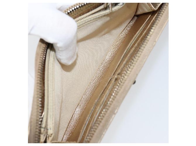 CHANEL 2.55 Portafoglio Lungo Matelassé in Pelle di Agnello Oro CC Auth yk19525 D'oro - vista 11
