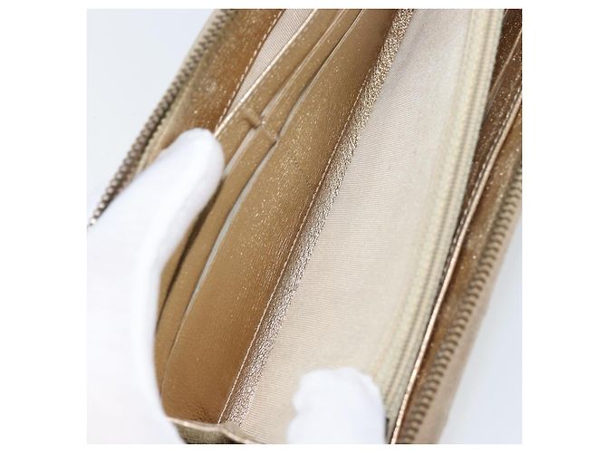 CHANEL 2.55 Portafoglio Lungo Matelassé in Pelle di Agnello Oro CC Auth yk19525 D'oro - vista 20