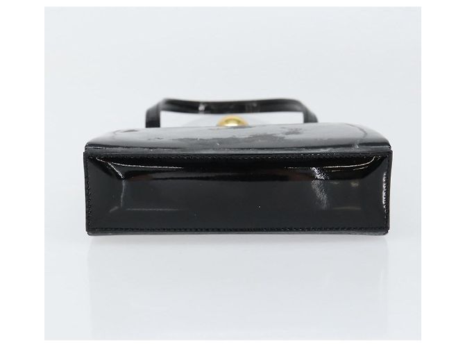 SAINT LAURENT Borsa a Mano Smalto Nero Oro Auth 154615 D'oro - vista 5