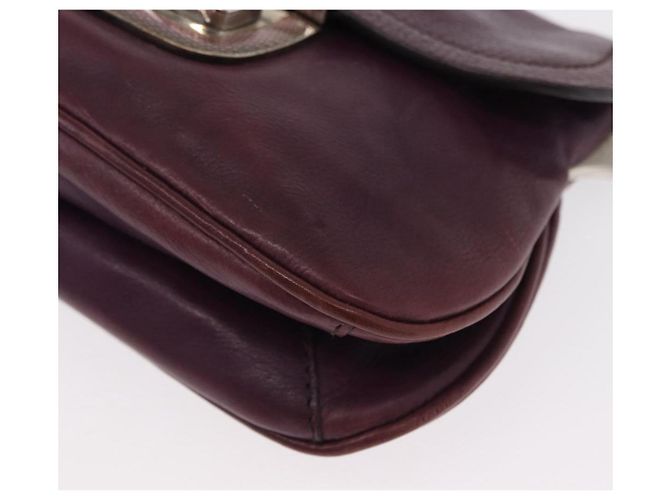 PRADA Pochette a Catena in Pelle Argento Viola Auth 148623V Porpora - vista 15