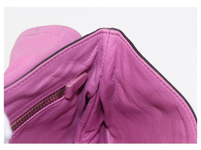 PRADA Pochette a Catena in Pelle Argento Viola Auth 148623V Porpora - vista 21