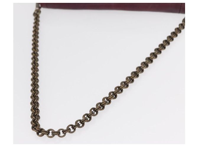 PRADA Pochette a Catena in Pelle Argento Viola Auth 148623V Porpora - vista 7