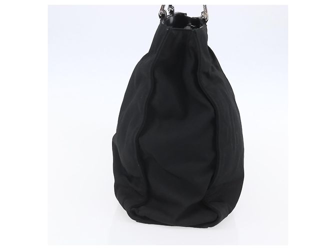 Bamboo Borsa a Spalla Gucci GG Supreme in PVC Nylon 3 Pezzi Beige Nero Auth ka378 - vista 11