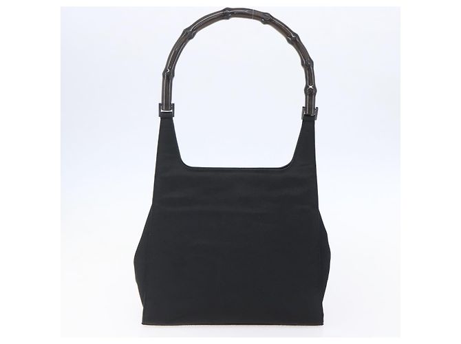 Bamboo Borsa a Spalla Gucci GG Supreme in PVC Nylon 3 Pezzi Beige Nero Auth ka378 - vista 17