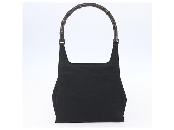 Bamboo Borsa a Spalla Gucci GG Supreme in PVC Nylon 3 Pezzi Beige Nero Auth ka378 - vista 18