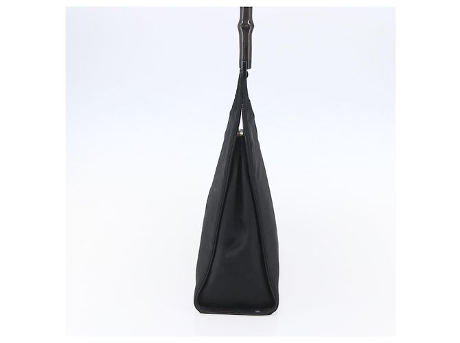 Bamboo Borsa a Spalla Gucci GG Supreme in PVC Nylon 3 Pezzi Beige Nero Auth ka378 - vista 19