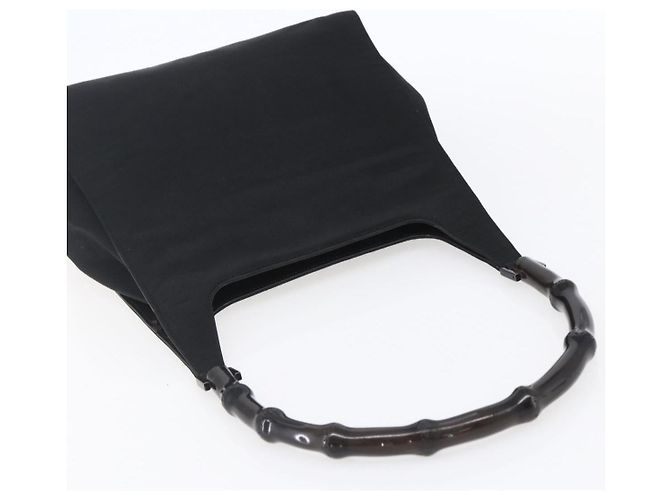 Bamboo Borsa a Spalla Gucci GG Supreme in PVC Nylon 3 Pezzi Beige Nero Auth ka378 - vista 20
