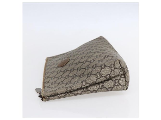 Bamboo Borsa a Spalla Gucci GG Supreme in PVC Nylon 3 Pezzi Beige Nero Auth ka378 - vista 4