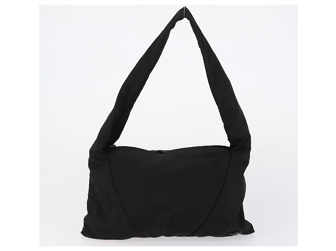 Autre Marque BOTTEGA VENETA Borsa a Mano Nylon Satin 2 Set Nero Auth bs30819 - vista 10
