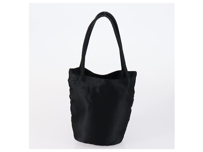 Autre Marque BOTTEGA VENETA Borsa a Mano Nylon Satin 2 Set Nero Auth bs30819 - vista 2